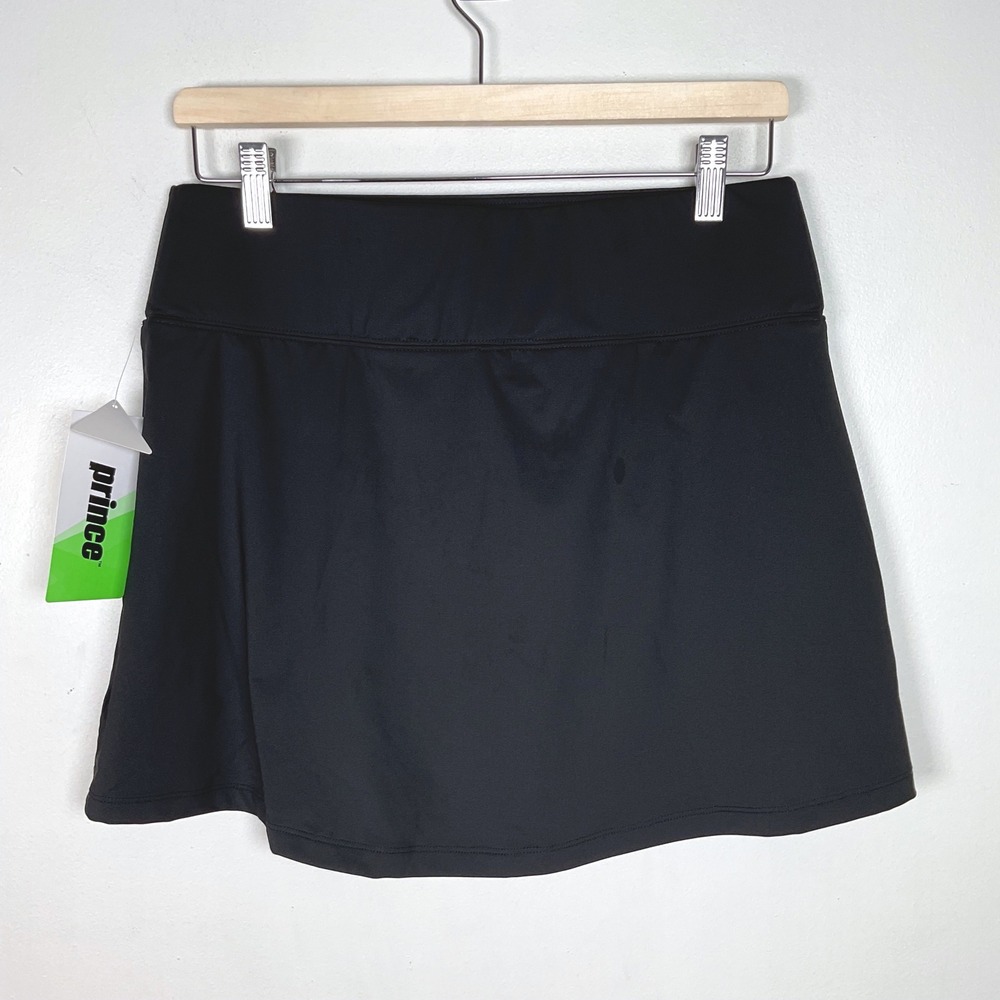 Prince Women's‎ Tennis Match Knit Skort Black Wicking Athletic Skirt Medium - Picture 2 of 10